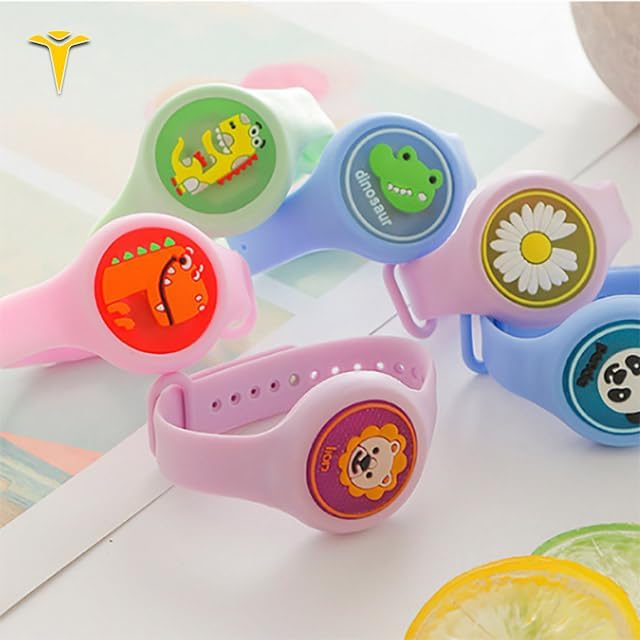 AGILE Flashing  Anti-mosquito Wrist band for kids and baby, Plant Essential Oils + Silicone, 22cm*3.5cm, 16g, Indoor & Outdoor Use