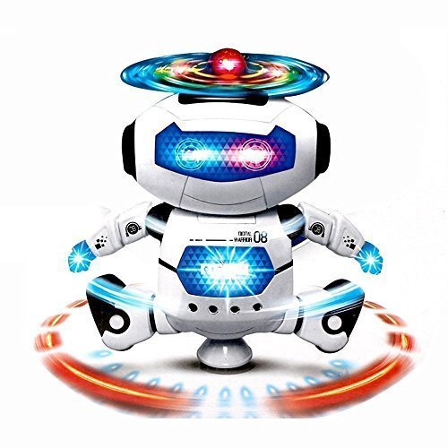 Agile MUSICAL DANCING & LIGHTING ROBOT (White, Blue)