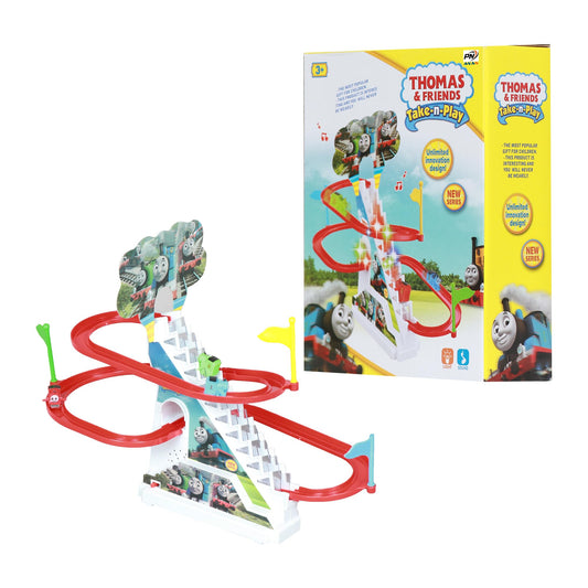 AGILE Track Racing Toys for Kids - Small Stair Climbing Toys for Kids, Escalator Toy with Lights and Music (Design 3)