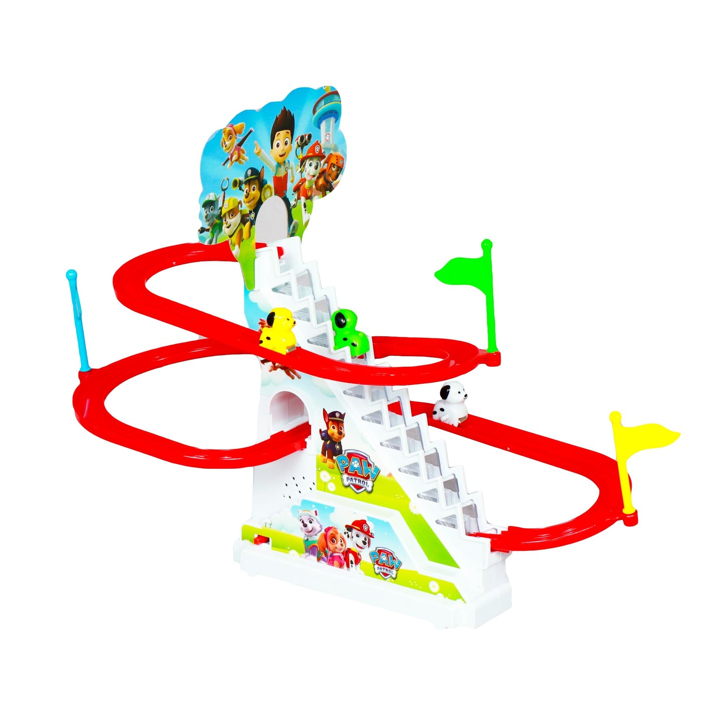 AGILE Track Racing Toys for Kids - Small Stair Climbing Toys for Kids, Escalator Toy with Lights and Music (Design 3)