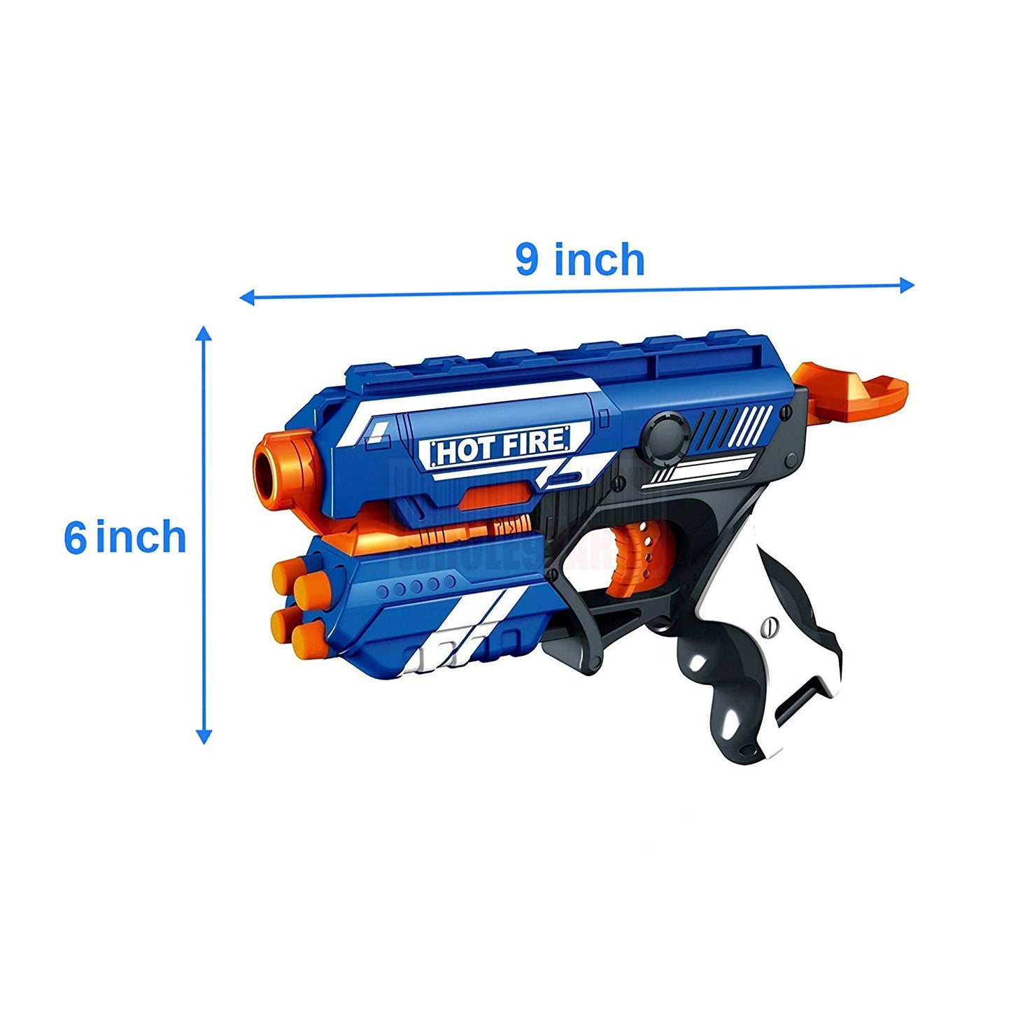 Agile Soft Bullet Gun Hot Fire Shooting Gun Toys with 5 Foam Bullets & 5 Suction Guns & Darts (Blue)