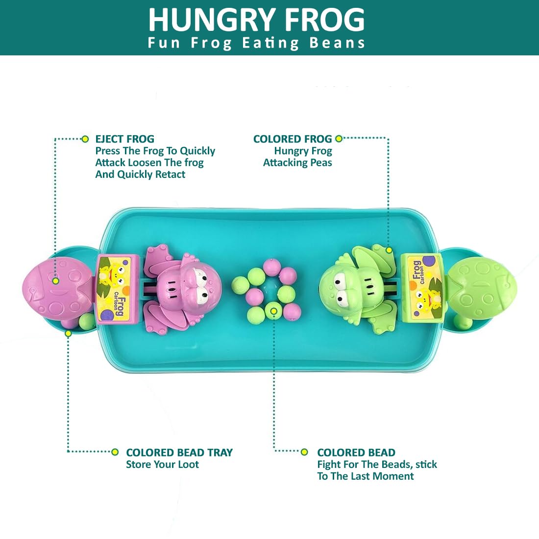 Agile Hungry Frog Games Eating Beans Games | Indoor Games Interactive Game Toy of Family Board Games for Kids | Interactive Game Toys Multiplayer Game for 2 Player