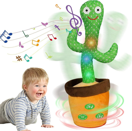 Agile Dancing Cactus Toys for Kids Educational Plush Baby Toy Talking & Singing Electronic Pets for 6 to 12 Months Toddler Repeats What You Say Voice Recorder Musical Toys with 120 Songs